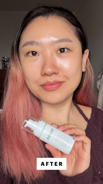 Han after applying the Medik8 ExoPDRN Prismatic Pro Concentrate