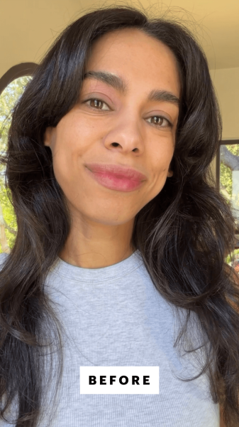 Shipin before applying the M.PH by Mary Phillips Face Palette