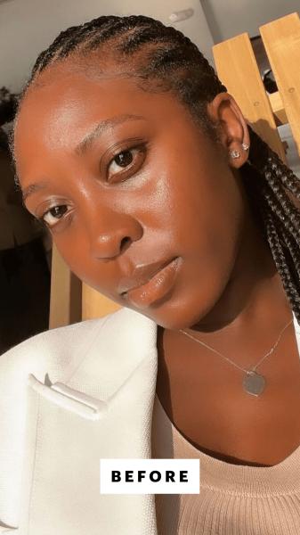 BlayTettey before applying the Juvia's Place Bronzed Duo